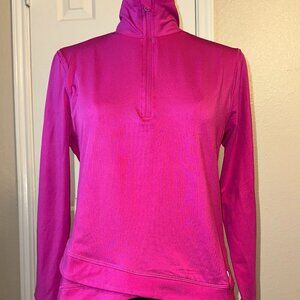 Layer 8 Women’s Quarter Zip Athletic Top Fuchsia Size Medium Moisture-Wicking